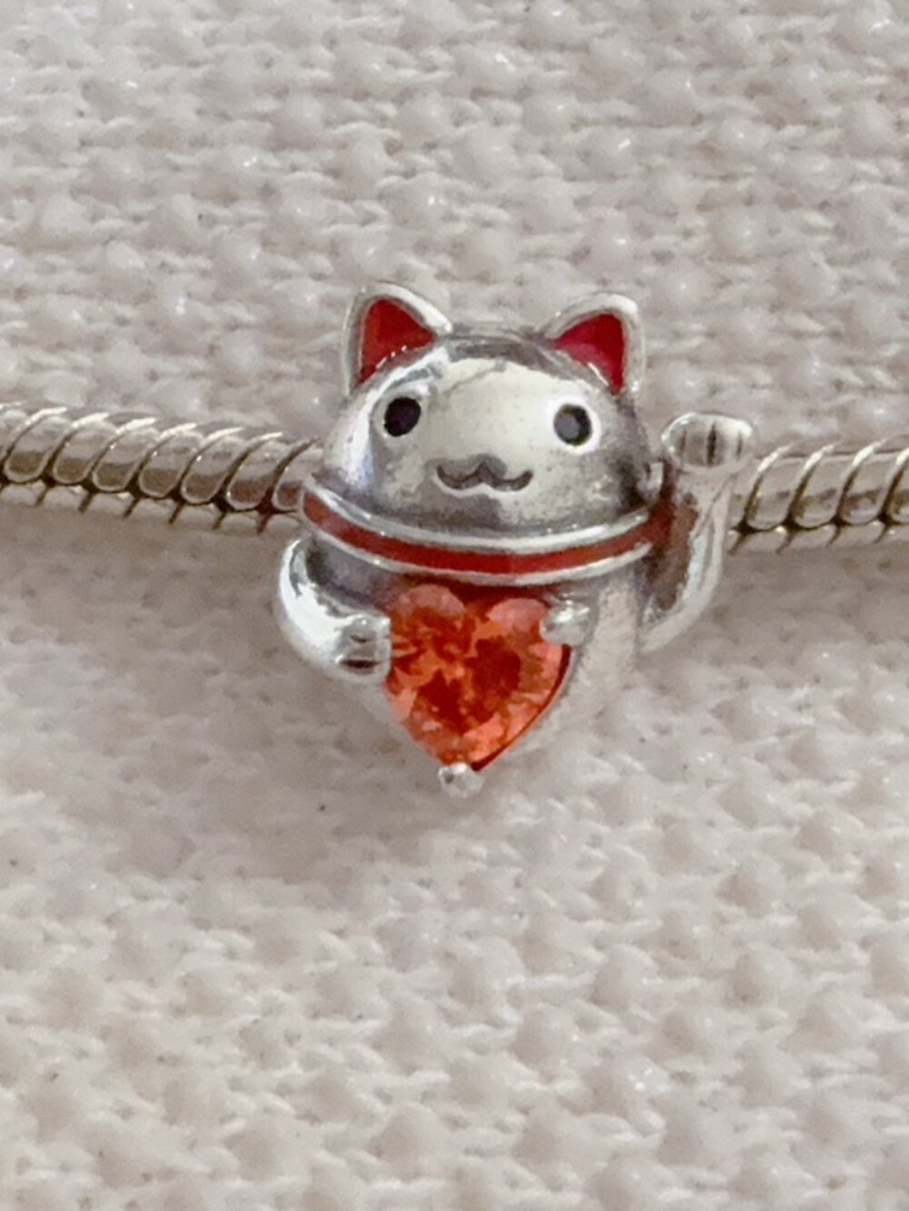 Lucky Cat Charm Silver Charm For Pandora Bracelet